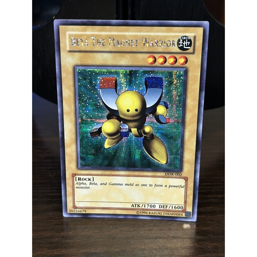 YuGiOh Beta the Magnet Warrior DOR-002 Prismatic Secret Rare Promo LP VTG Card